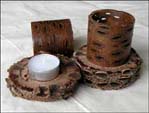 Banksia nut candle holders